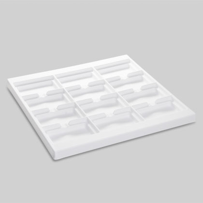 Tiefzieheinlage mit 12 Fächern - 70x45 mm
