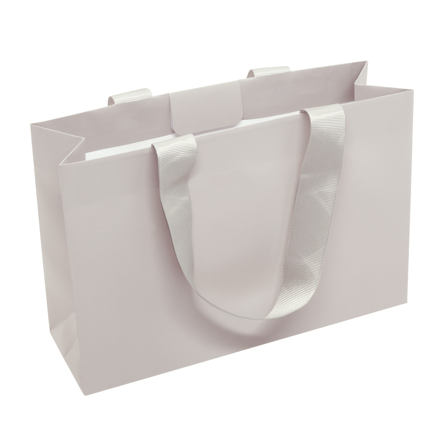 Elegante Tragetasche mit Seidenband und Klebestreifen