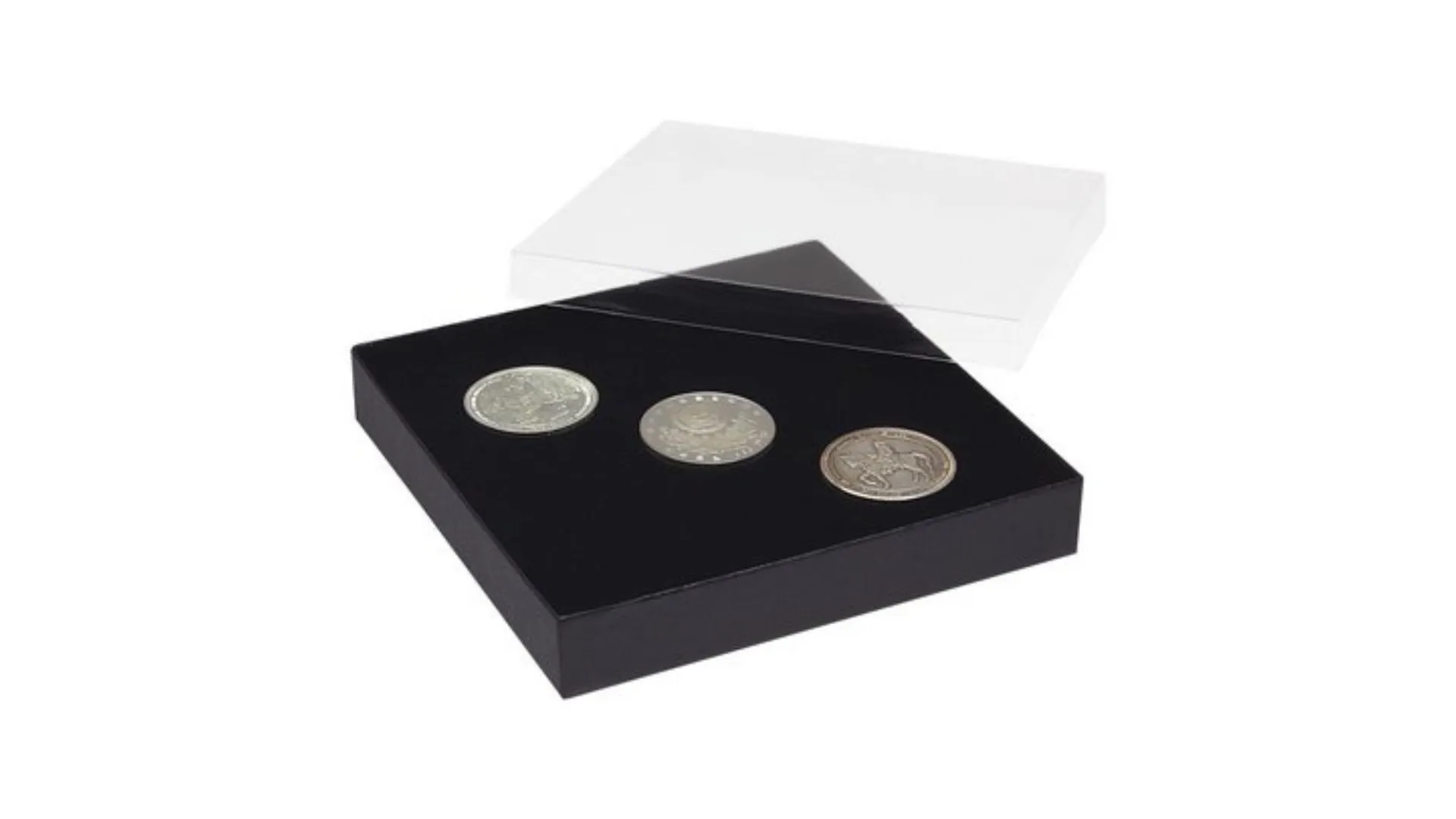 Münzverpackungen mit klarem Deckel